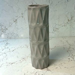 Living Color Gray Geometric Gray Ceramic Vase